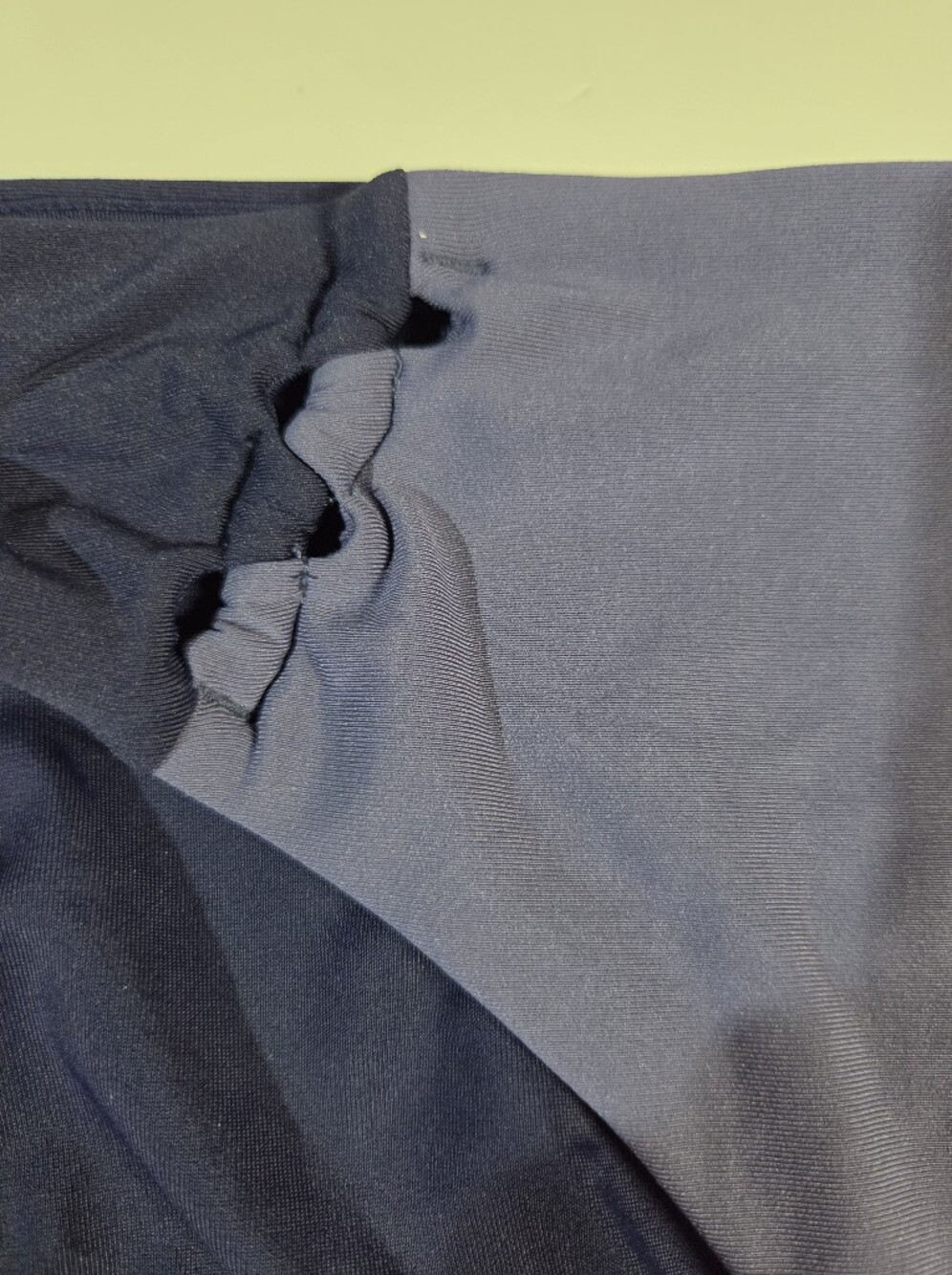 Two-Tone Navy and Purple Front High-Cut Bikini - Picture 9 of 16